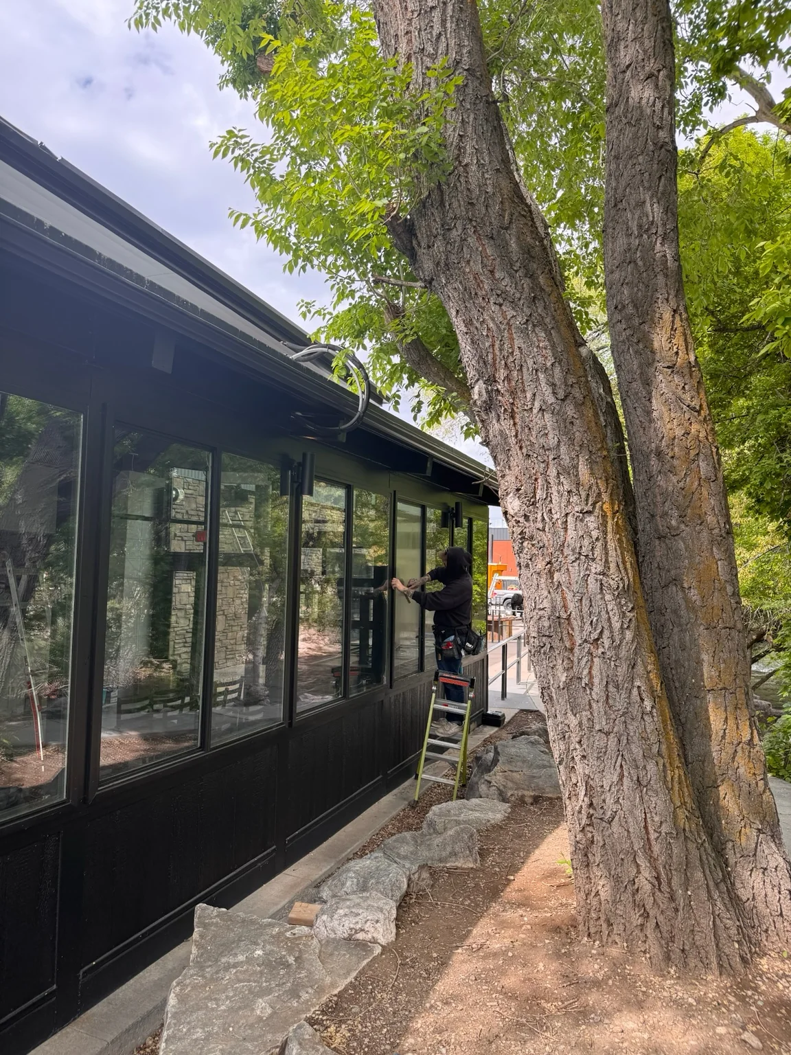 Clearly Clean commercial window-cleaning project