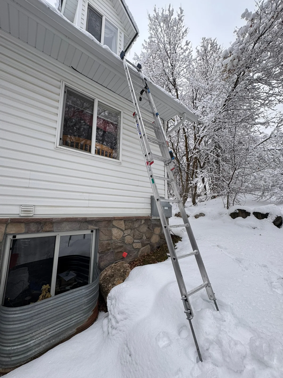 Residential window cleaning in winter