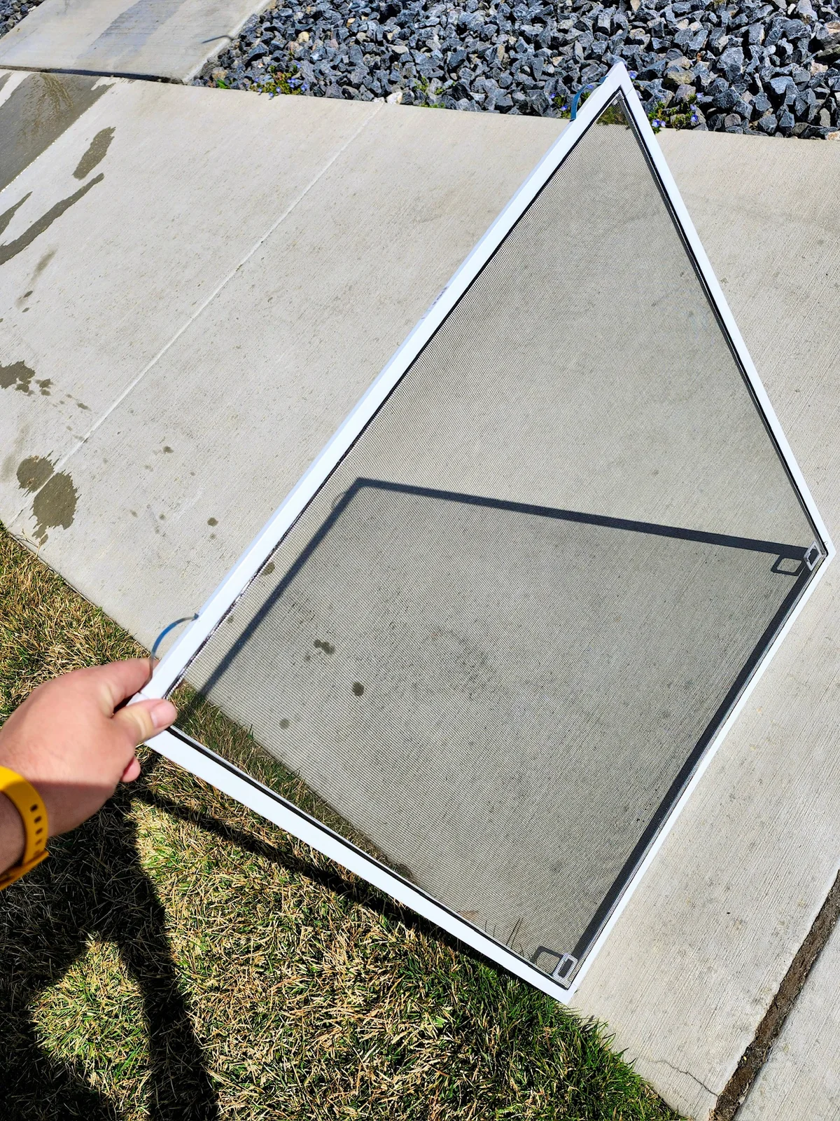 Screen frame ready for repair/replacement