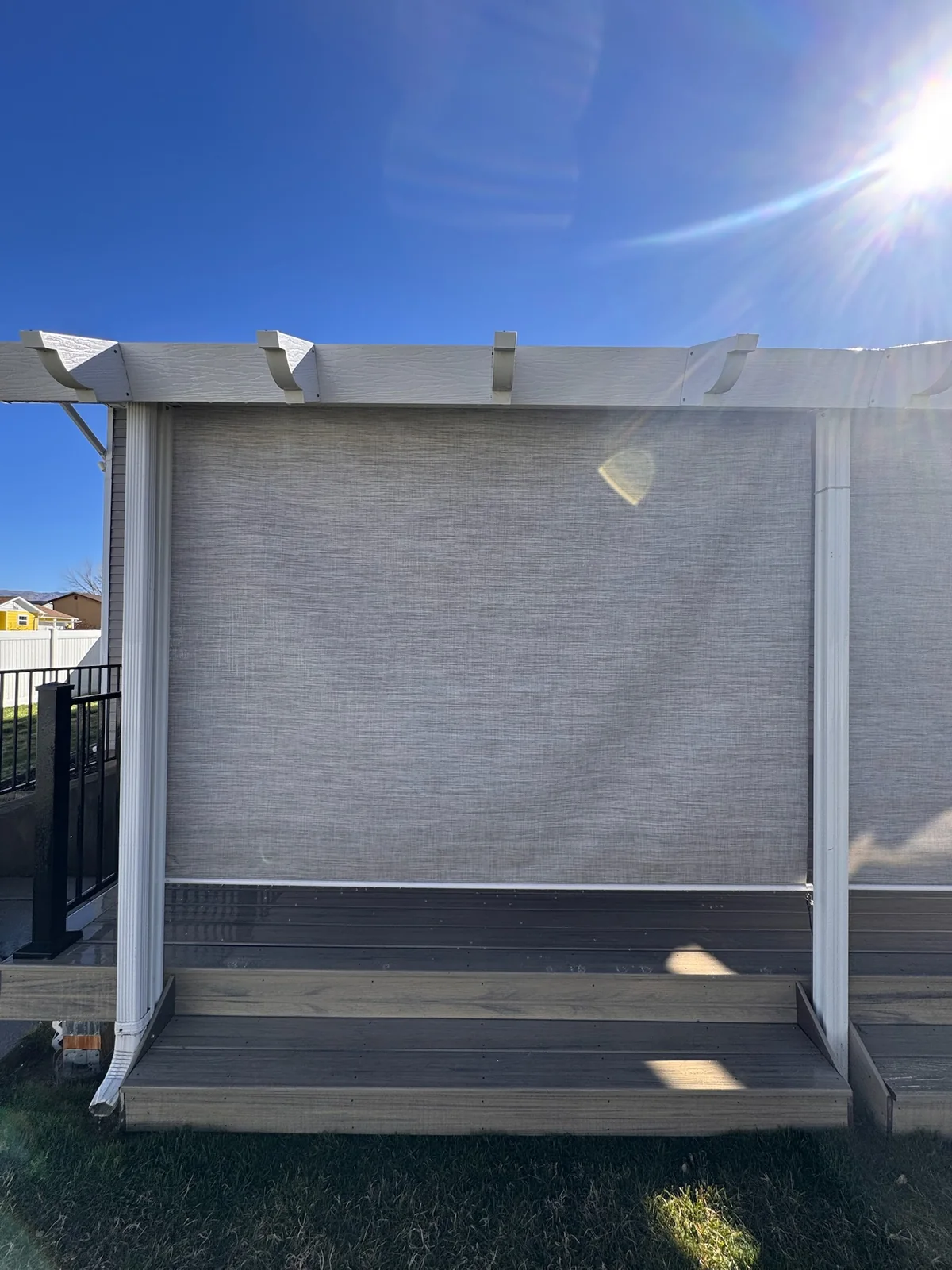 Large exterior screen/shade panel
