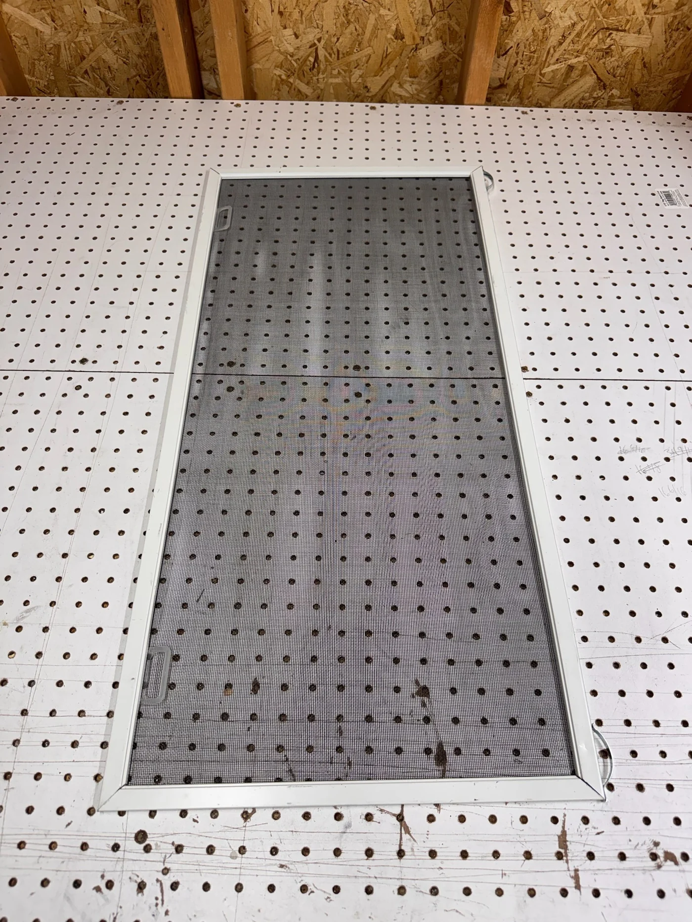 Finished framed residential window screen