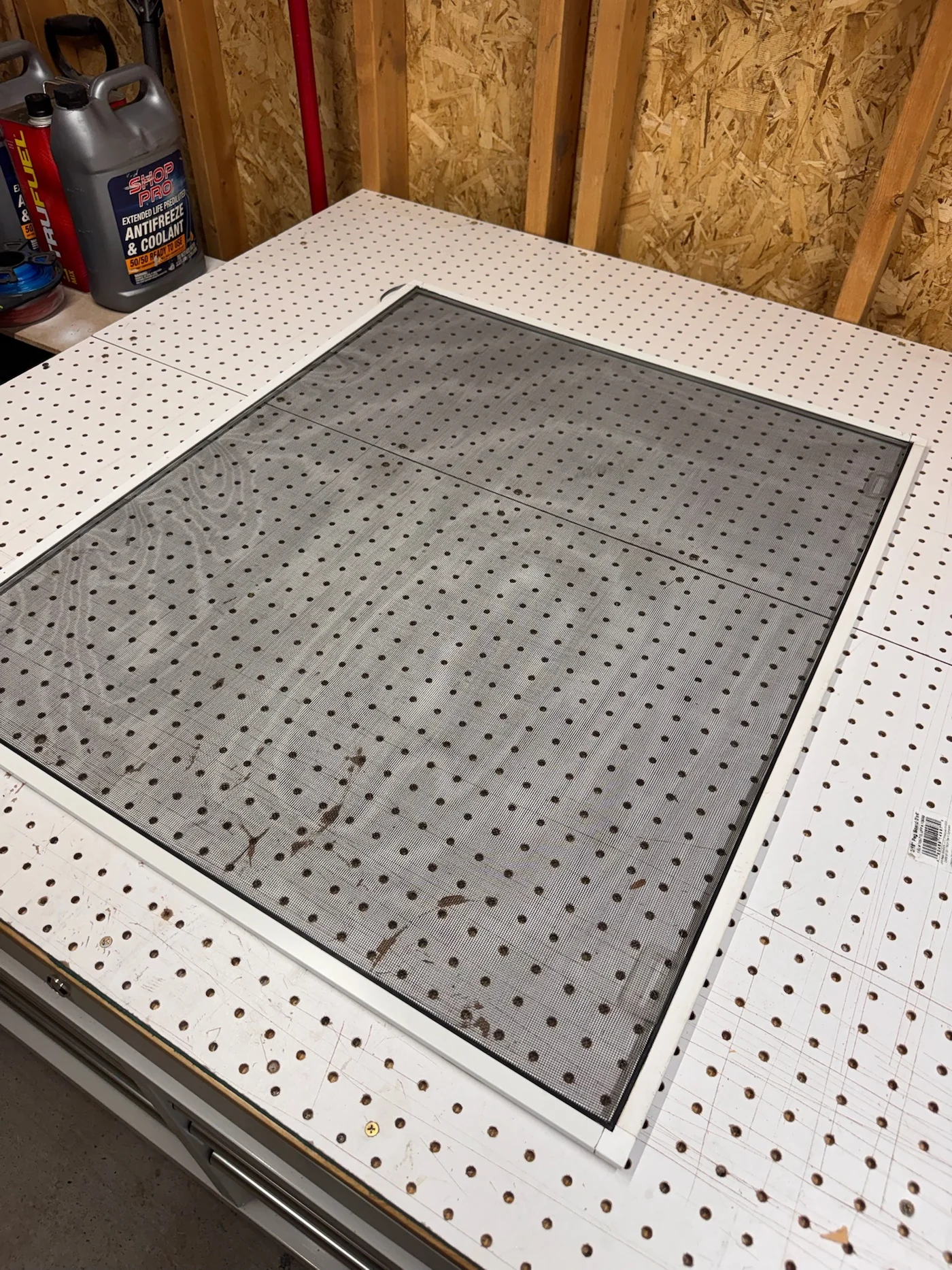 Finished replacement window screen with aluminum frame